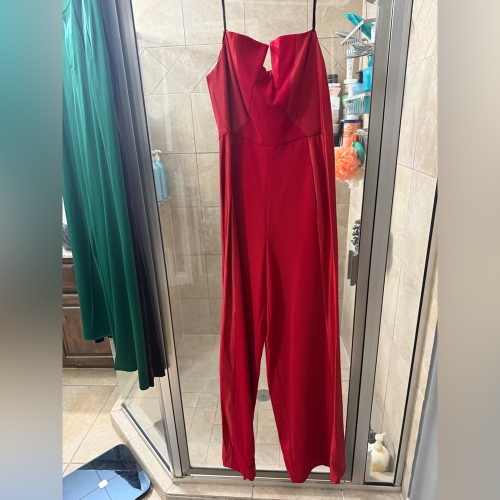Black Halo - Elegant Red Jumpsuit